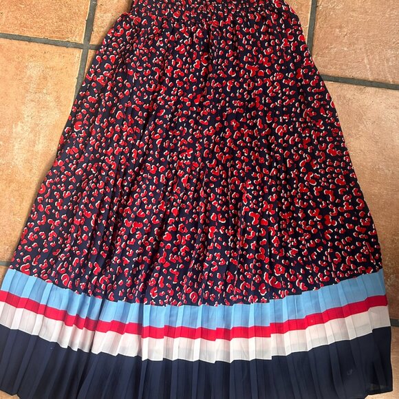 Oliver Bonas Leopard Print Navy Skirt - UK Size 8 - Picture 3 of 4